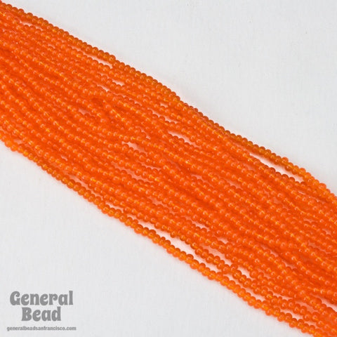 10/0 Transparent Tangerine Czech Seed Bead (10 Gm, Hank, 1/2 Kilo) #CSF078-General Bead
