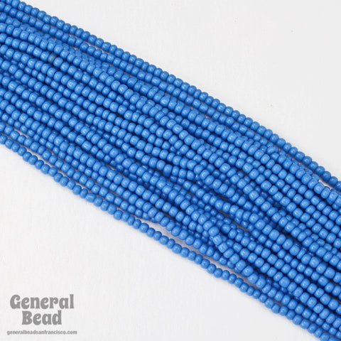10/0 Opaque Sea Blue Czech Seed Bead (10 Gm, Hank, 1/2 Kilo) #CSF081-General Bead