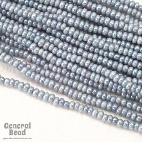 11/0 Ceylon Blue Grey Czech Seed Bead (10 Gm, Hank, 1/2 Kilo) #CSG009-General Bead