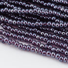 11/0 Luster Transparent Dark Amethyst Czech Seed Bead (10 Gm, Hank, 1/2 Kilo) #CSG041-General Bead