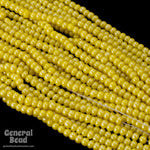 11/0 Luster Yellow Czech Seed Bead (10 Gm, Hank, 1/2 Kilo) #CSG044-General Bead