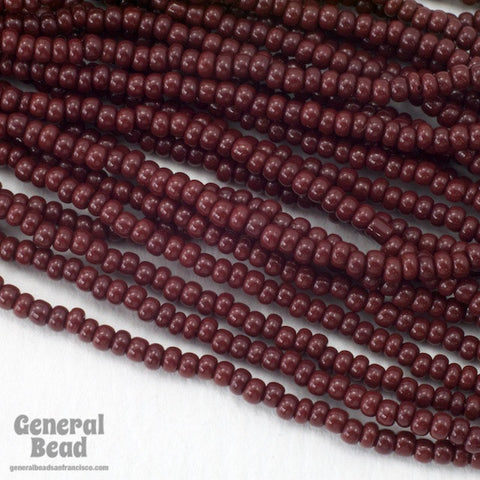 11/0 Opaque Mahogany Czech Seed Bead (10 Gram, Hank, 1/2 Kilo) #CSG050-General Bead