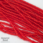11/0 Silver Lined Red Czech Seed Bead (10 Gm, Hank, 1/2 Kilo) #CSG052-General Bead
