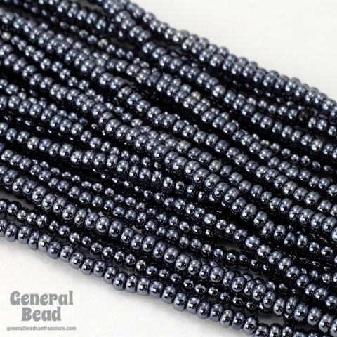 11/0 Metallic Gunmetal Czech Seed Bead (10 Gm, Hank, 1/2 Kilo) #CSG056-General Bead