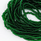 14/0 Transparent Evergreen Czech Seed Bead (1/2 Kilo) Preciosa #50150