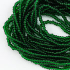 8/0 Transparent Evergreen Czech Seed Bead (20 Gm, 1/2 Kilo) #CSD133