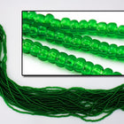 5/0 Transparent Emerald Czech Seed Bead (40 Gm, 1/2 Kilo) #CSA029-General Bead