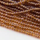 11/0 Luster Transparent Dark Goldenrod Czech Seed Bead (10 Gm, Hank, 1/2 Kilo) #CSG098-General Bead