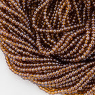 11/0 Luster Transparent Dark Goldenrod Czech Seed Bead (10 Gm, Hank, 1/2 Kilo) #CSG098-General Bead