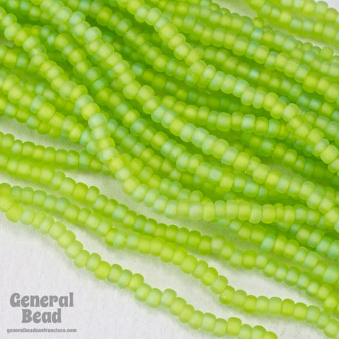 11/0 Matte Chartreuse AB Czech Seed Bead (10 Gm, Hank, 1/2 Kilo) #CSG110-General Bead