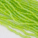 6/0 Matte Chartreuse AB Czech Seed Bead (1/2 Kilo) Preciosa #51430M
