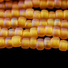 6/0 Matte Transparent Light Orange AB Czech Seed Bead (1/2 Kilo) #BL466