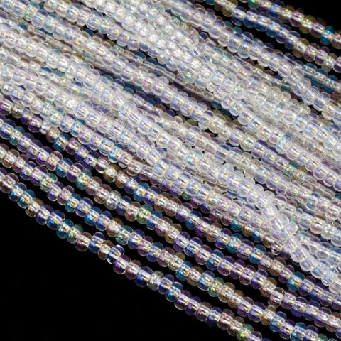 14/0 Crystal AB Czech Seed Bead (1/2 Kilo) #BL050