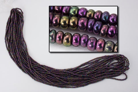 11/0 Metallic Purple Iris Czech Seed Bead (10 Gm, Hank, 1/2 Kilo) #CSG131-General Bead