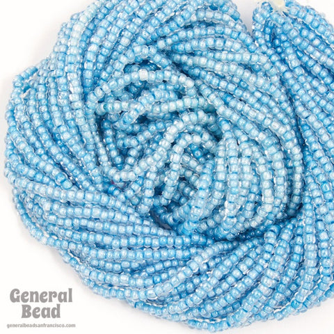 11/0 Blue Lined Crystal Czech Seed Bead (10 Gm, Hank, 1/2 Kilo) #CSG135-General Bead