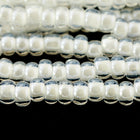 6/0 White Lined Crystal Czech Seed Bead (1/2 Kilo) #CSB354