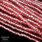 11/0 Silver Lined Old Rose Czech Seed Bead (10 Gm, Hank, 1/2 Kilo) #CSG153-General Bead