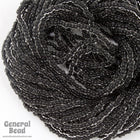 11/0 Black Lined Crystal Czech Seed Bead (10 Gm, Hank, 1/2 Kilo) #CSG158-General Bead