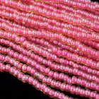 6/0 Pink Lined Topaz Czech Seed Bead (1/2 Kilo) Preciosa #81016