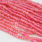 6/0 Pink Lined Topaz Czech Seed Bead (1/2 Kilo) Preciosa #81016