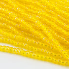 11/0 Transparent Yellow AB Czech Seed Bead (10 Gm, Hank, 1/2 Kilo) #CSG171-General Bead