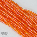 11/0 Luster Transparent Tangerine Czech Seed Bead (10 Gm, Hank, 1/2 Kilo) #CSG180-General Bead