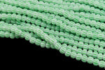 11/0 Opaque White/Green Double Stripe Czech Seed Bead (10 Gm, Hank, 1/2 Kilo) #CSG190-General Bead