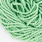 10/0 Opaque White/Green Double Stripe Czech Seed Bead (1/2 Kilo) Preciosa #03851