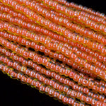 8/0 Orange Lined Crystal Czech Seed Bead (1/2 Kilo) #BL085