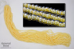 11/0 Light Yellow Lined Crystal Czech Seed Bead (10 Gm, Hank, 1/2 Kilo) #CSG193-General Bead