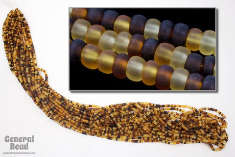 11/0 Matte Tortoiseshell Czech Seed Bead (10 Gm, Hank, 1/2 Kilo) #CSG228-General Bead