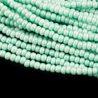 11/0 Pearl Mint Czech Seed Bead (10 Gm, Hank, 1/2 Kilo) #CSG249-General Bead