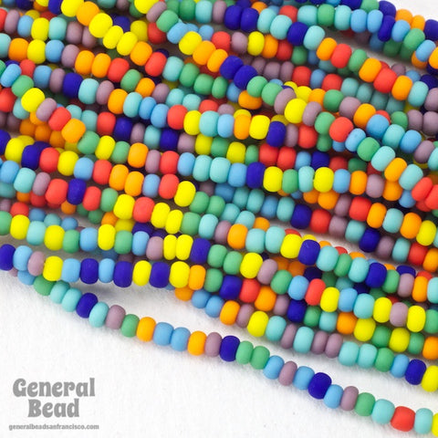 11/0 Matte Opaque Multi Mix Czech Seed Bead (10 Gm, Hank, 1/2 Kilo) #CSG255-General Bead