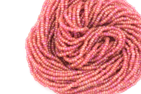 8/0 Matte Transparent Rose AB Czech Seed Bead (20 Gm, 1/2 Kilo) #CSD171