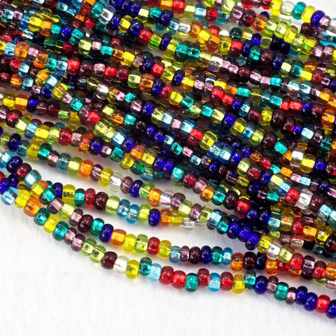8/0 Silver Lined Multi Mix Czech Seed Bead (1/4 Kg) #CSD123