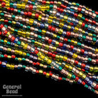 11/0 Copper Lined Multi Mix Czech Seed Bead (10 Gm, Hank, 1/2 Kilo) #CSG266-General Bead