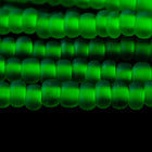 8/0 Matte Transparent Green Czech Seed Bead (1/2 Kilo) #BL448