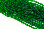 11/0 Matte Transparent Green Czech Seed Bead (10 Gm, Hank, 1/2 Kilo) #CSG269-General Bead