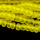 6/0 Matte Transparent Yellow Czech Seed Bead (20 Gm, 1/2 Kilo) #CSB426