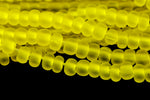 6/0 Matte Transparent Yellow Czech Seed Bead (20 Gm, 1/2 Kilo) #CSB426