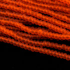 11/0 Matte Transparent Orange Czech Seed Bead (10 Gm, Hank, 1/2 Kilo) #CSG281-General Bead