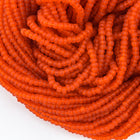 11/0 Matte Transparent Orange Czech Seed Bead (10 Gm, Hank, 1/2 Kilo) #CSG281-General Bead