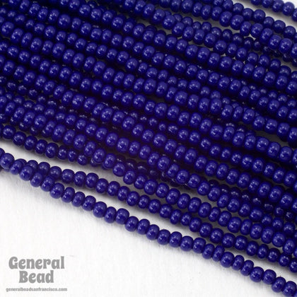 11/0 Opaque Dark Navy Czech Seed Bead (10 Gm, Hank, 1/2 Kilo) #CSG284-General Bead
