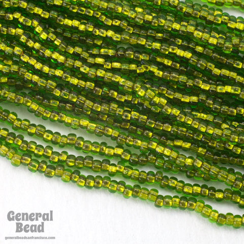 11/0 Copper Lined Olivine Czech Seed Bead (10 Gm, Hank, 1/2 Kilo) #CSG288-General Bead