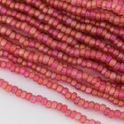 11/0 Matte Transparent Rose AB Czech Seed Bead (10 Gm, Hank, 1/2 Kilo) #CSG256-General Bead