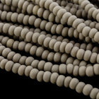 11/0 Matte Opaque Grey Czech Seed Bead (10 Gm, Hank, 1/2 Kilo) #CSG308-General Bead
