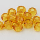11/0 Transparent Medium Topaz Czech Seed Bead (10 Gm, Hank, 1/2 Kilo) #CSG313-General Bead