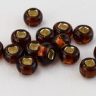 11/0 Silver Lined Dark Smoked Topaz Czech Seed Bead (1/2 Kilo) #CSG327