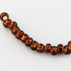 11/0 Silver Lined Dark Smoked Topaz Czech Seed Bead (1/2 Kilo) #CSG327