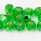 11/0 Silver Lined Light Green Czech Seed Bead (10 Gm, Hank, 1/2 Kilo) #CSG333-General Bead